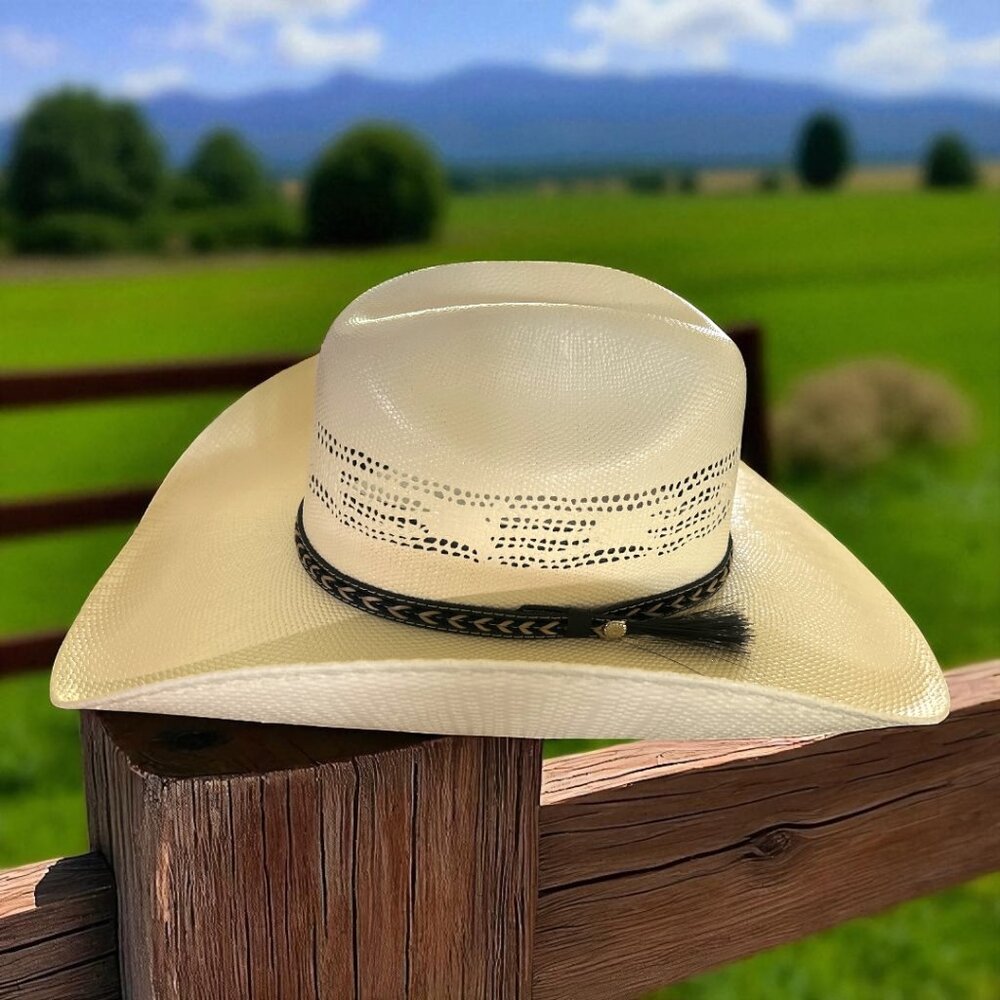 Buck & Brana MSRP $250 Western Heritage Straw Cowboy Hat - Medium - (NEW!!)
